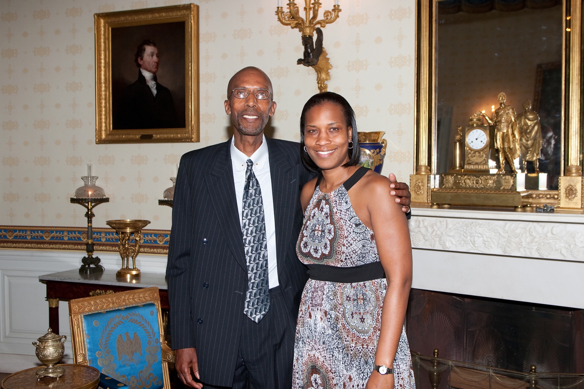Jamelle Elliott with her father